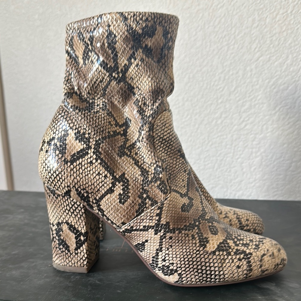 Snakeskin Ankle Boots